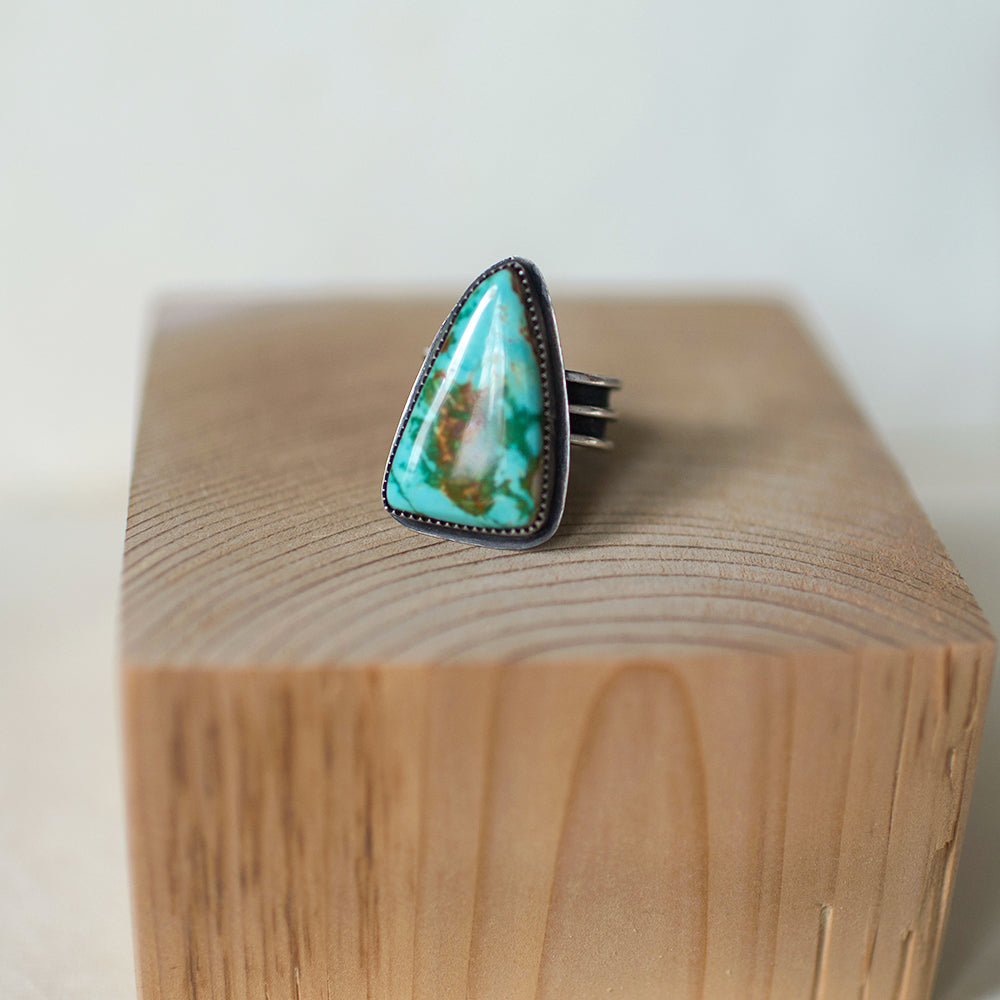 Royston turquoise and sterling silver ring
