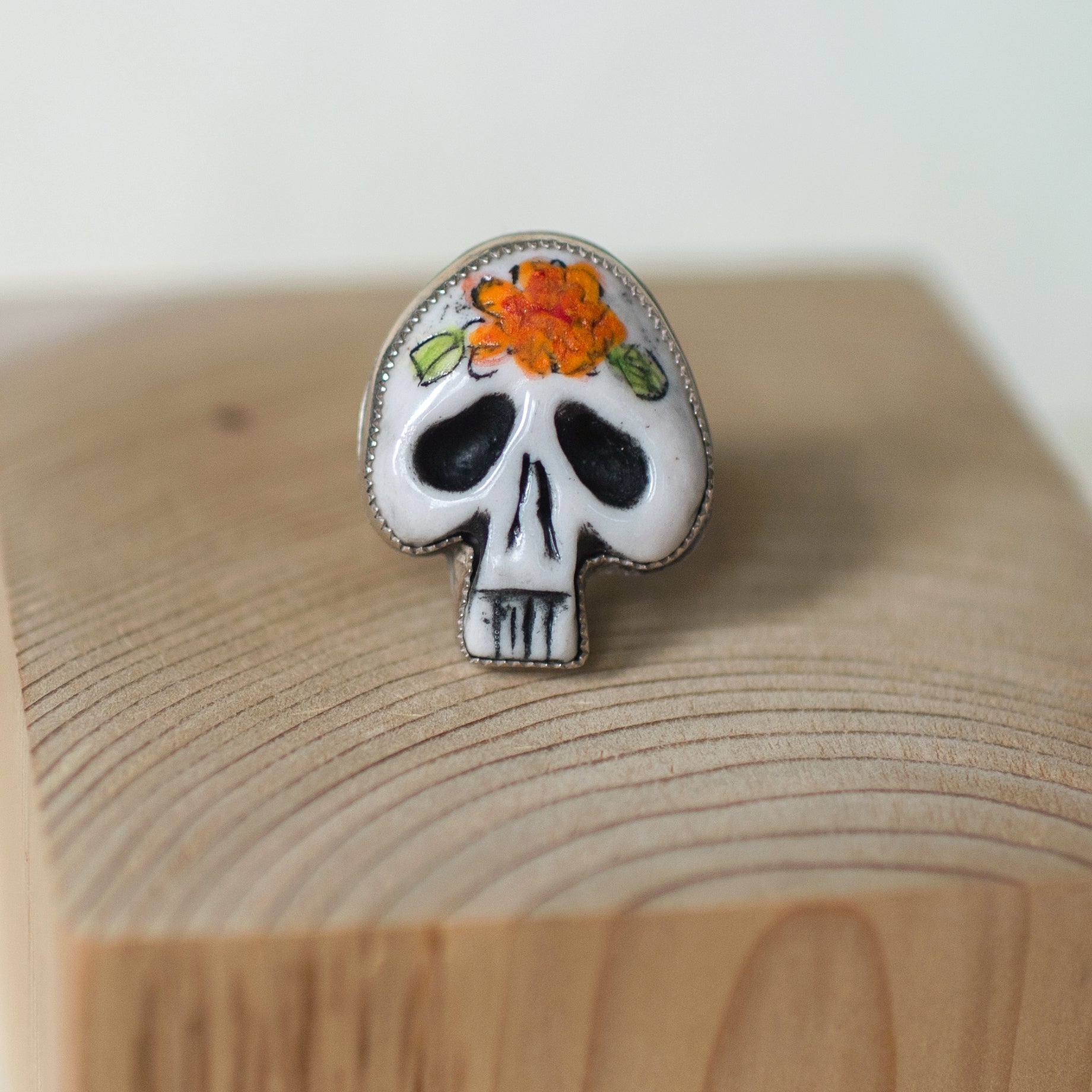 Sugar Skull Ring. Size 7.5