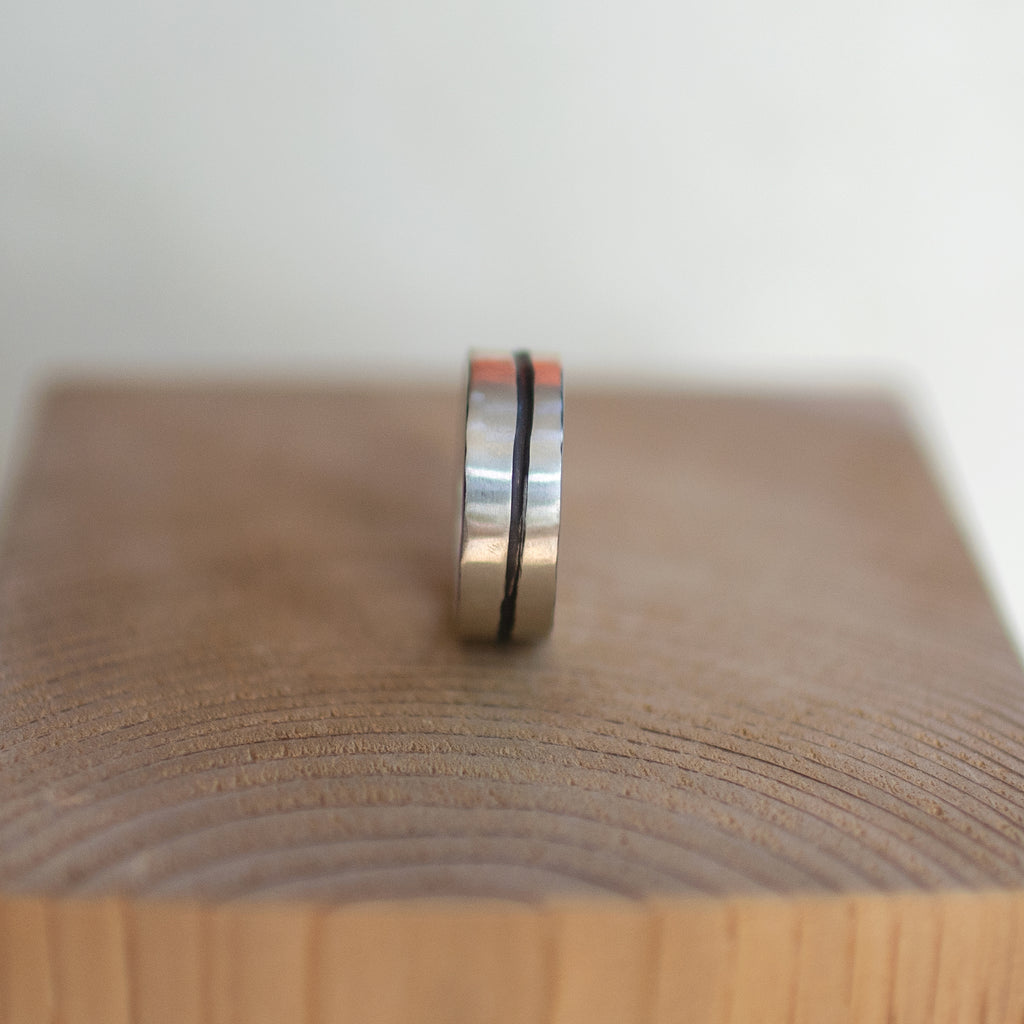 Blacktrack - Sterling Silver Ring. Size 11