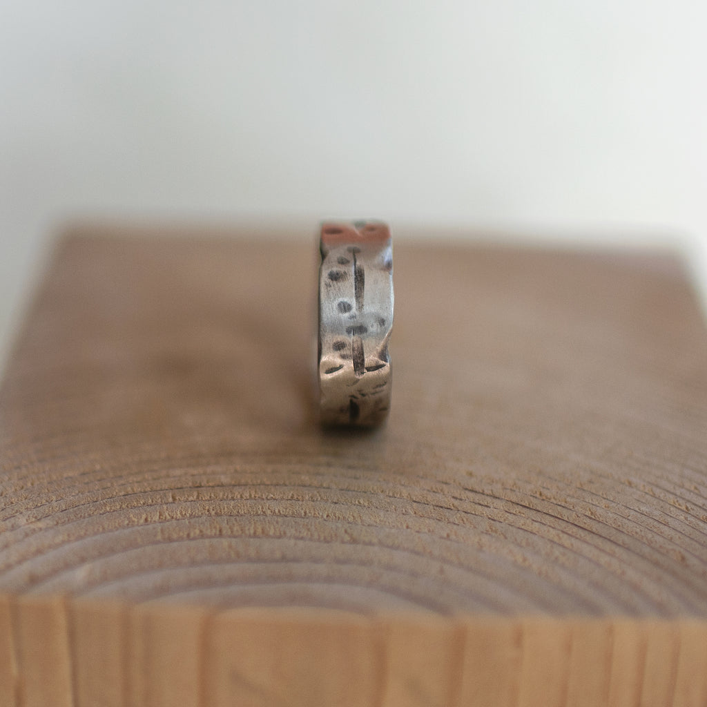 Battle Scar -Sterling Silver Ring. Size 9