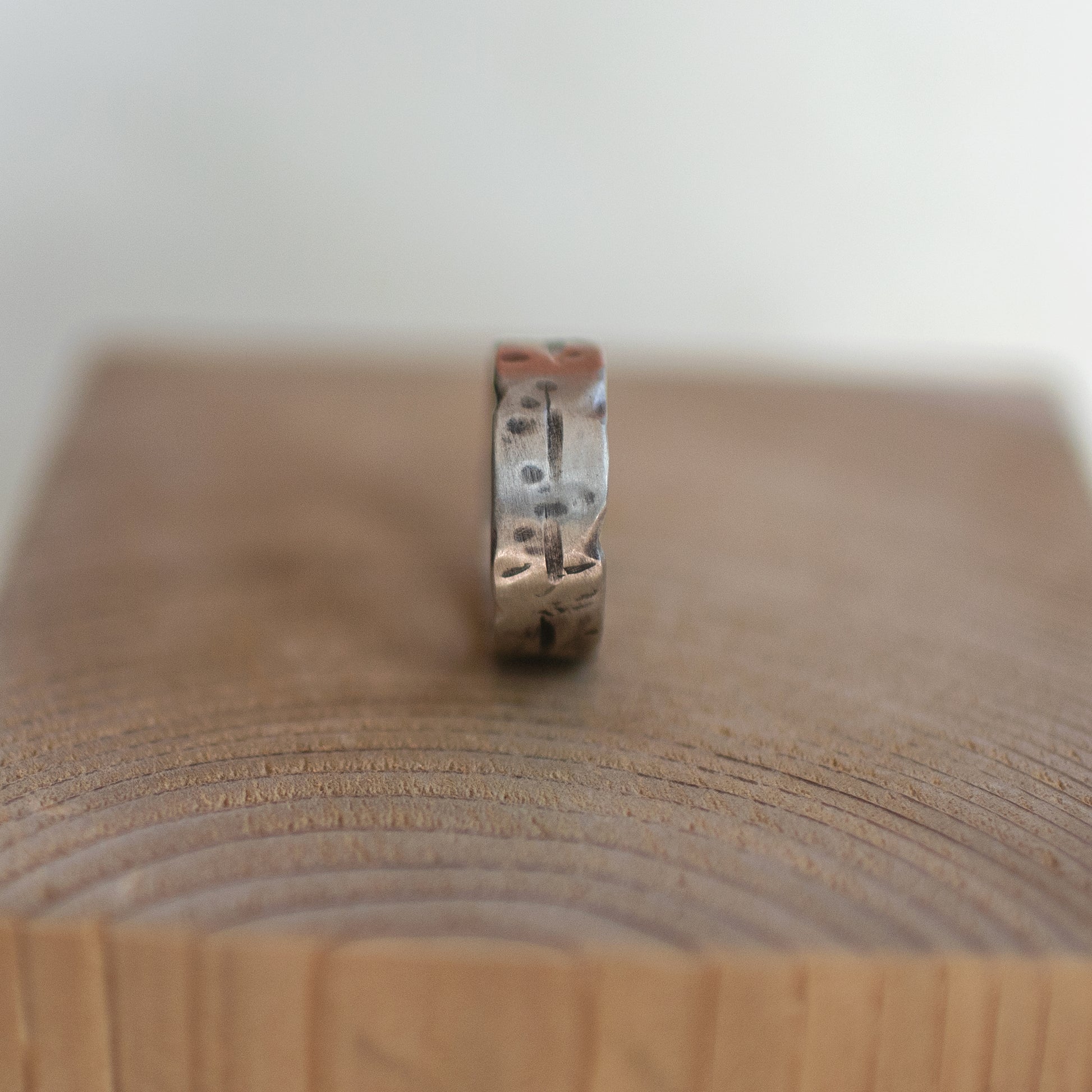 Battle Scar -Sterling Silver Ring. Size 9