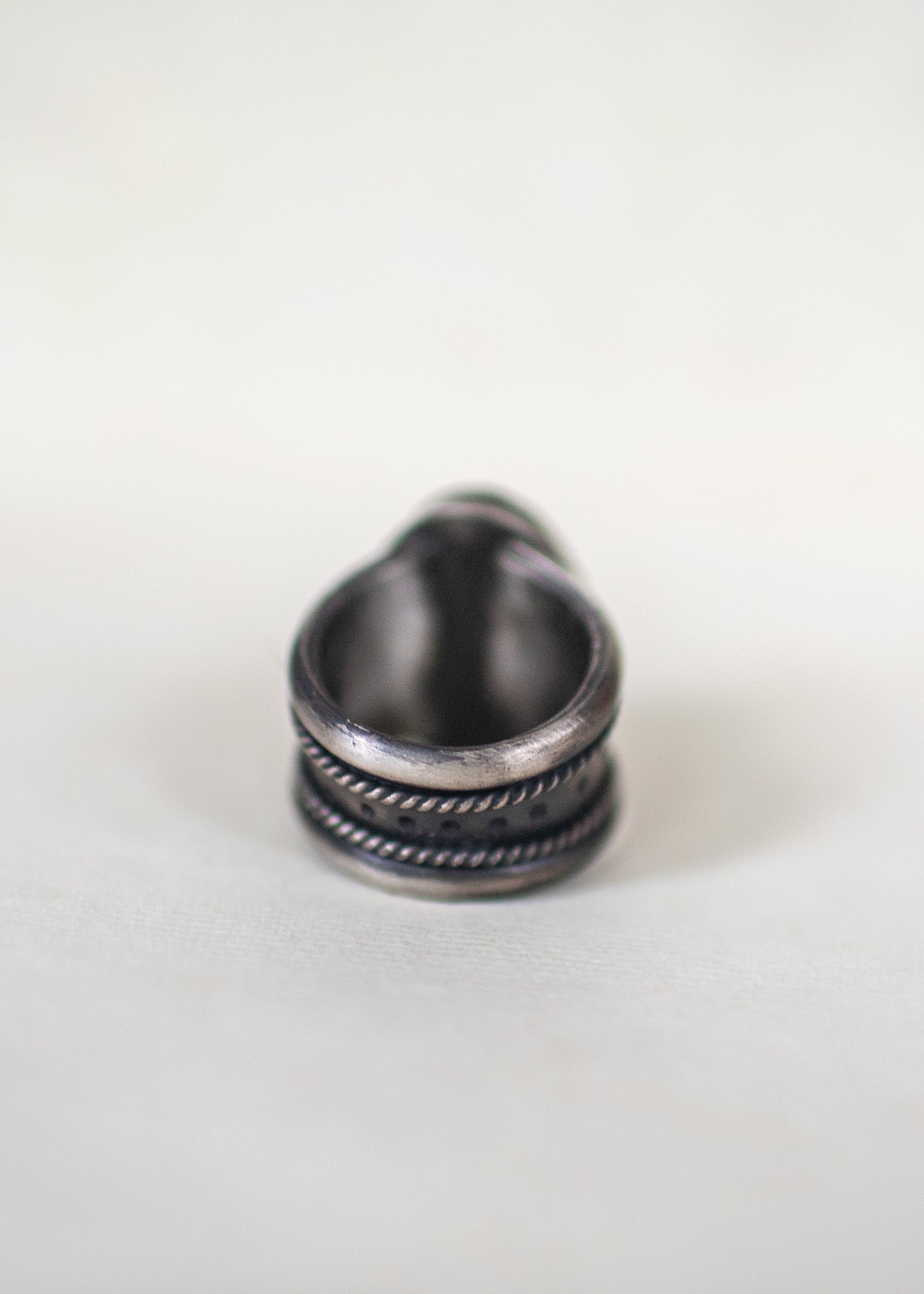 Wind Burn - Royston Turquoise Cabochon Sterling Silver Ring. Size 8