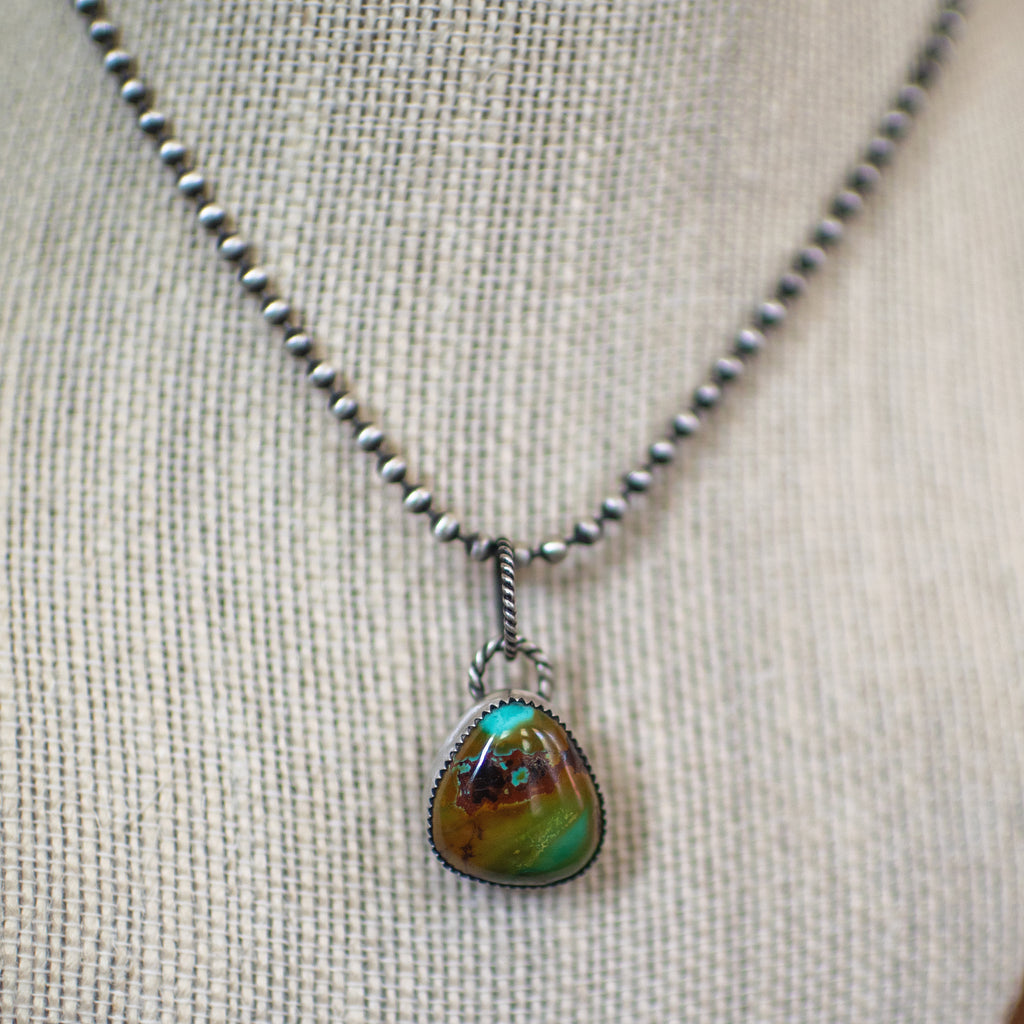 Royston Ribbon Turquoise Sterling Silver Necklace 