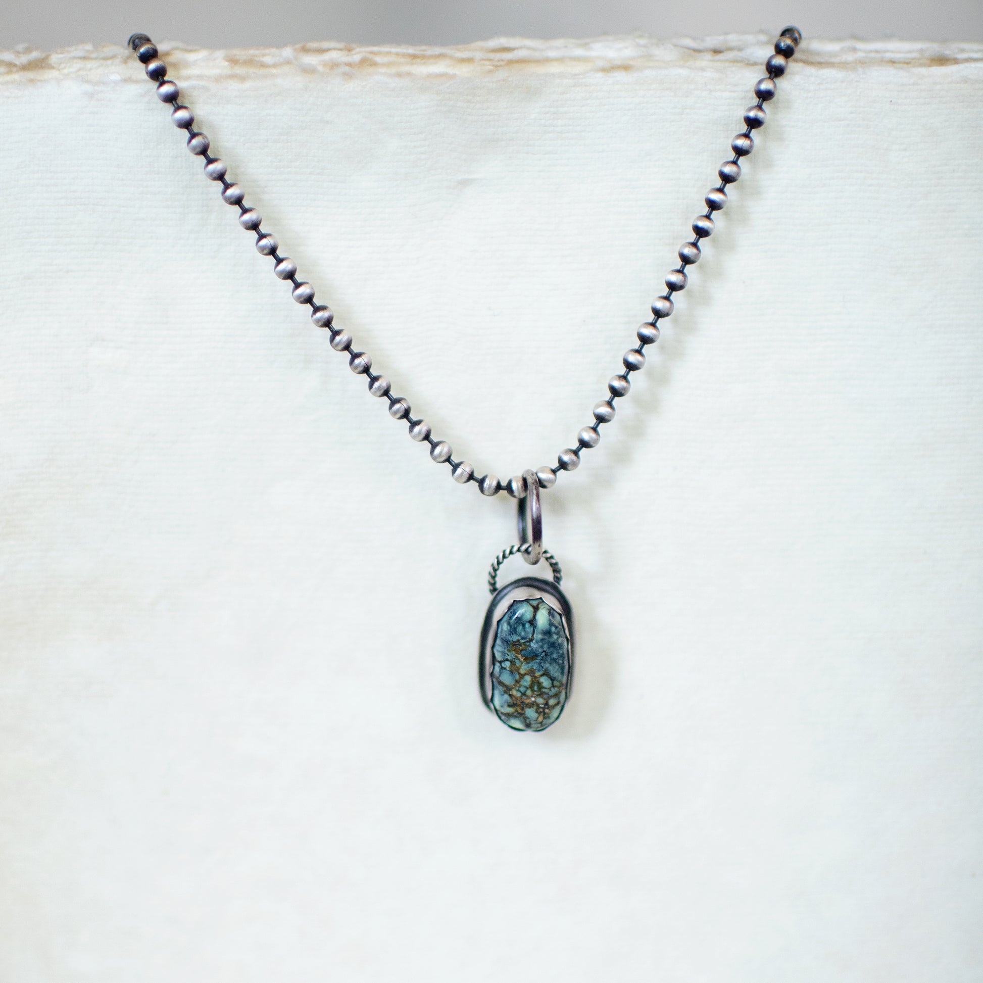  Kingman Spiderweb Turquoise Necklace