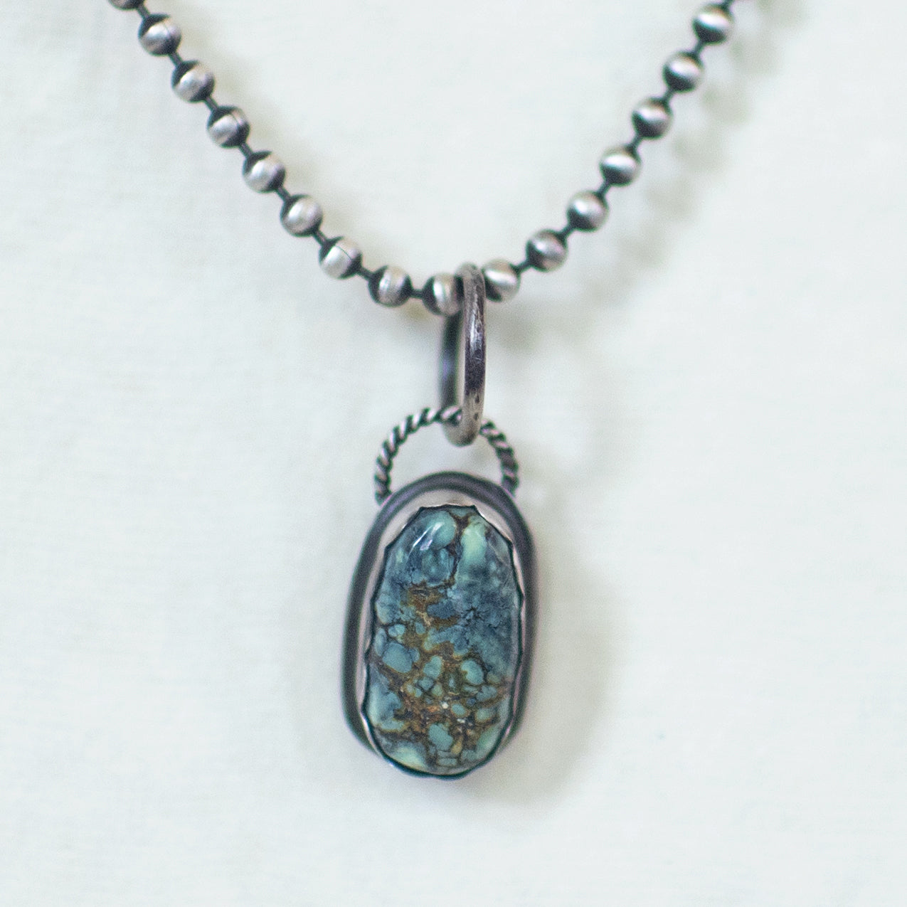 Widowmaker - Kingman Spiderweb Turquoise Necklace