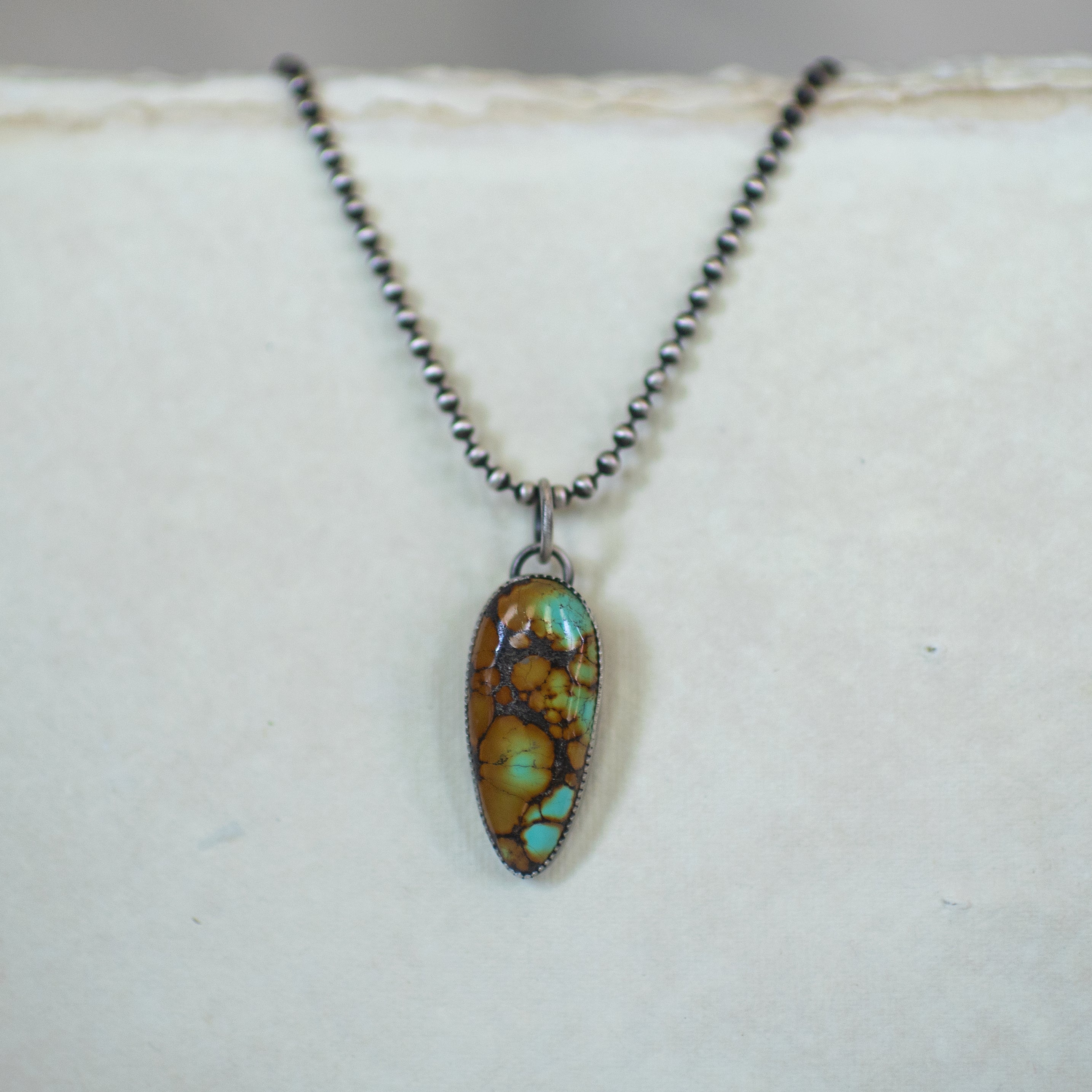 Sonoran Gold Turquoise Sterling Silver Necklace