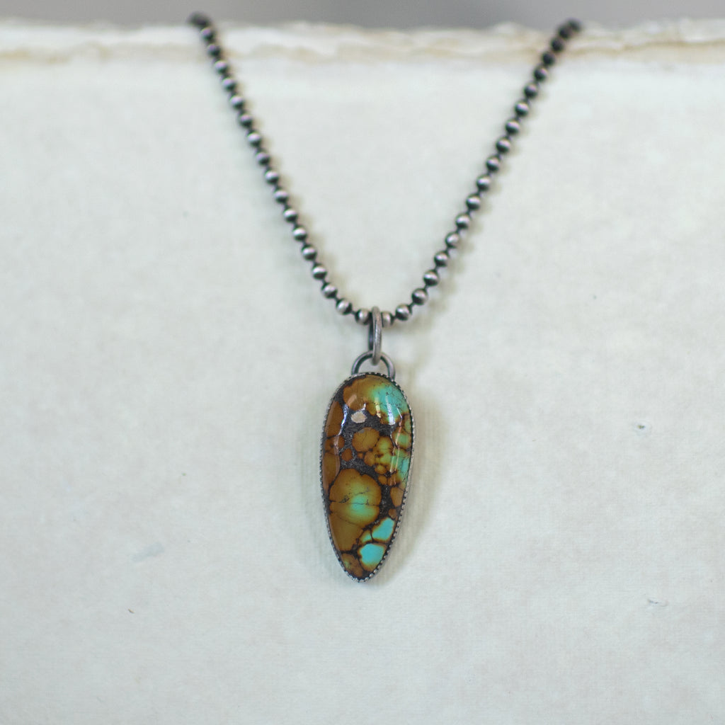 Snakebite - Sonoran Gold Turquoise Sterling Silver Necklace