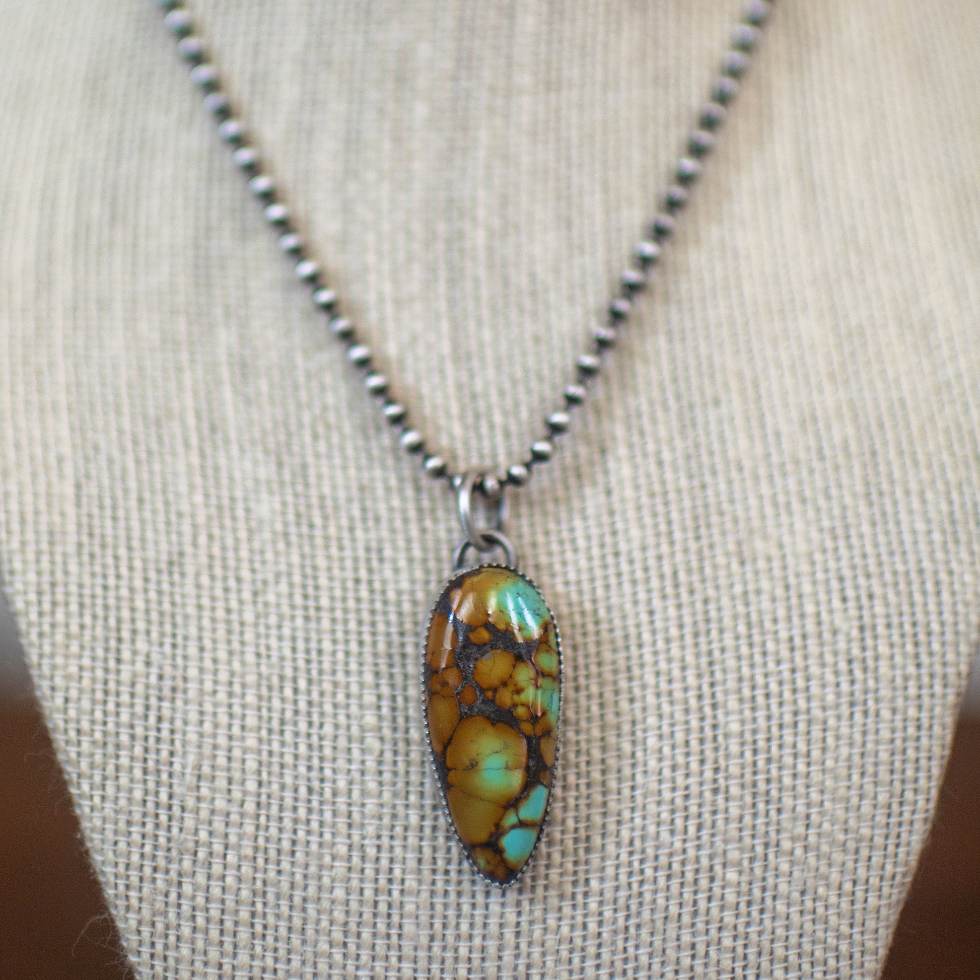 Snakebite - Sonoran Gold Turquoise Sterling Silver Necklace