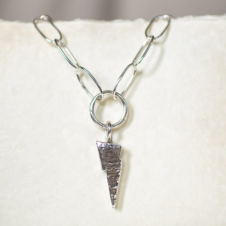 Struck - Sterling Silver Lightning Bolt Pendant and Chain- SOLD