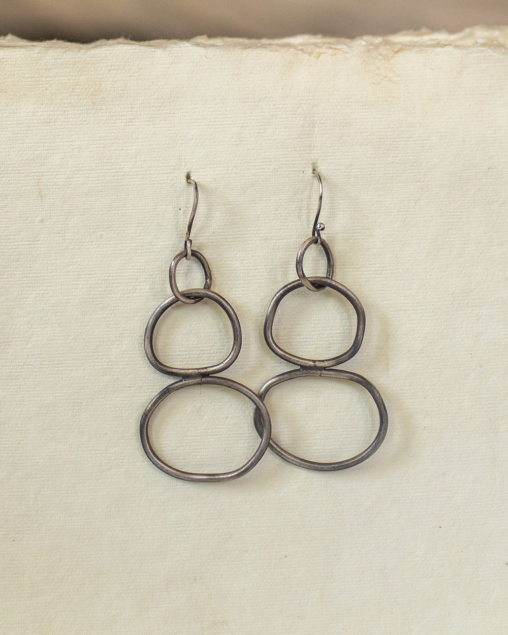 Steelin'- Sterling Silver Stacked Hoop Earrings