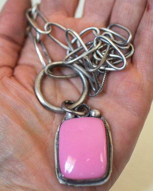 Anchorwoman - Rosarita Stone Sterling Silver Necklace