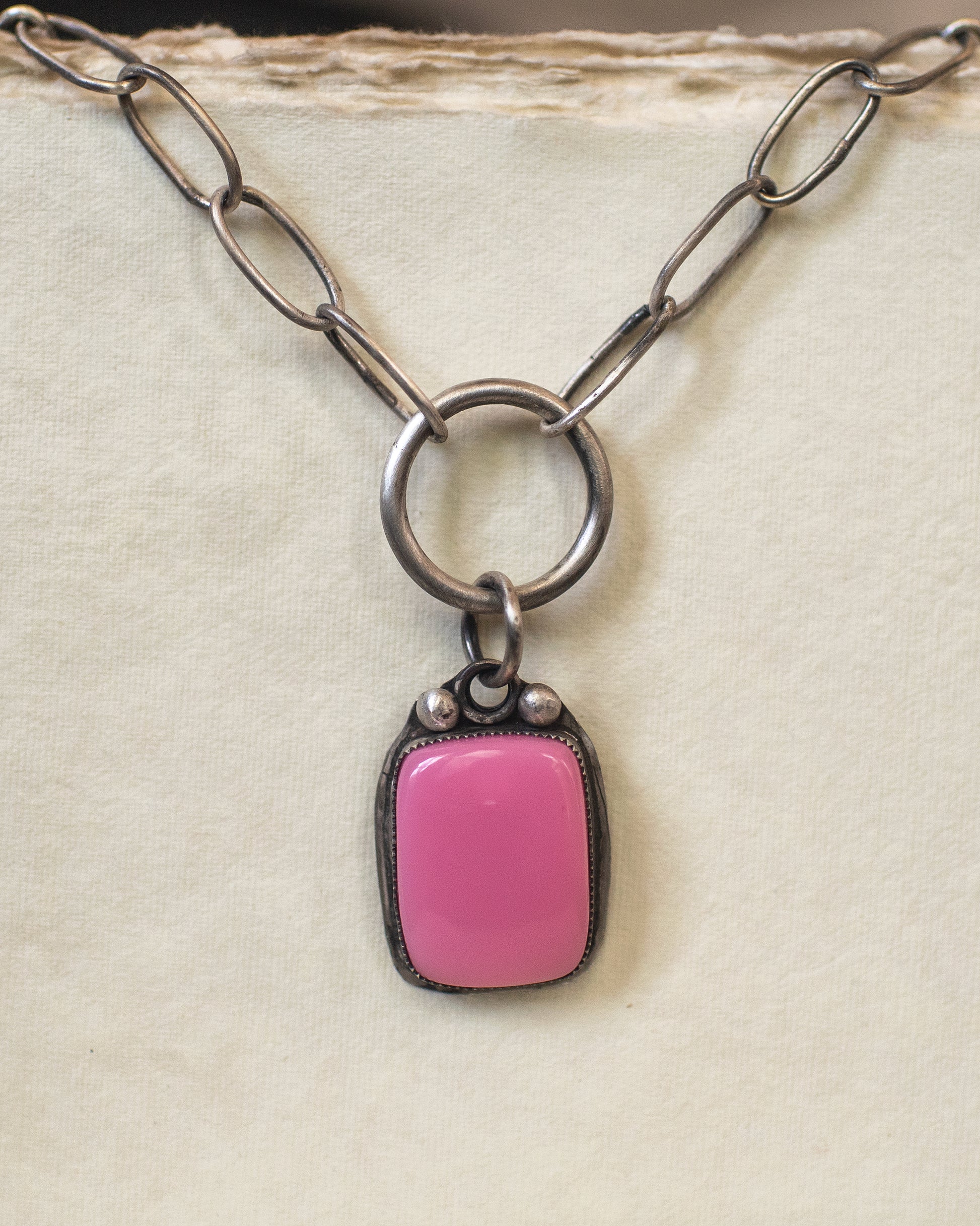 Anchorwoman - Rosarita Stone Sterling Silver Necklace