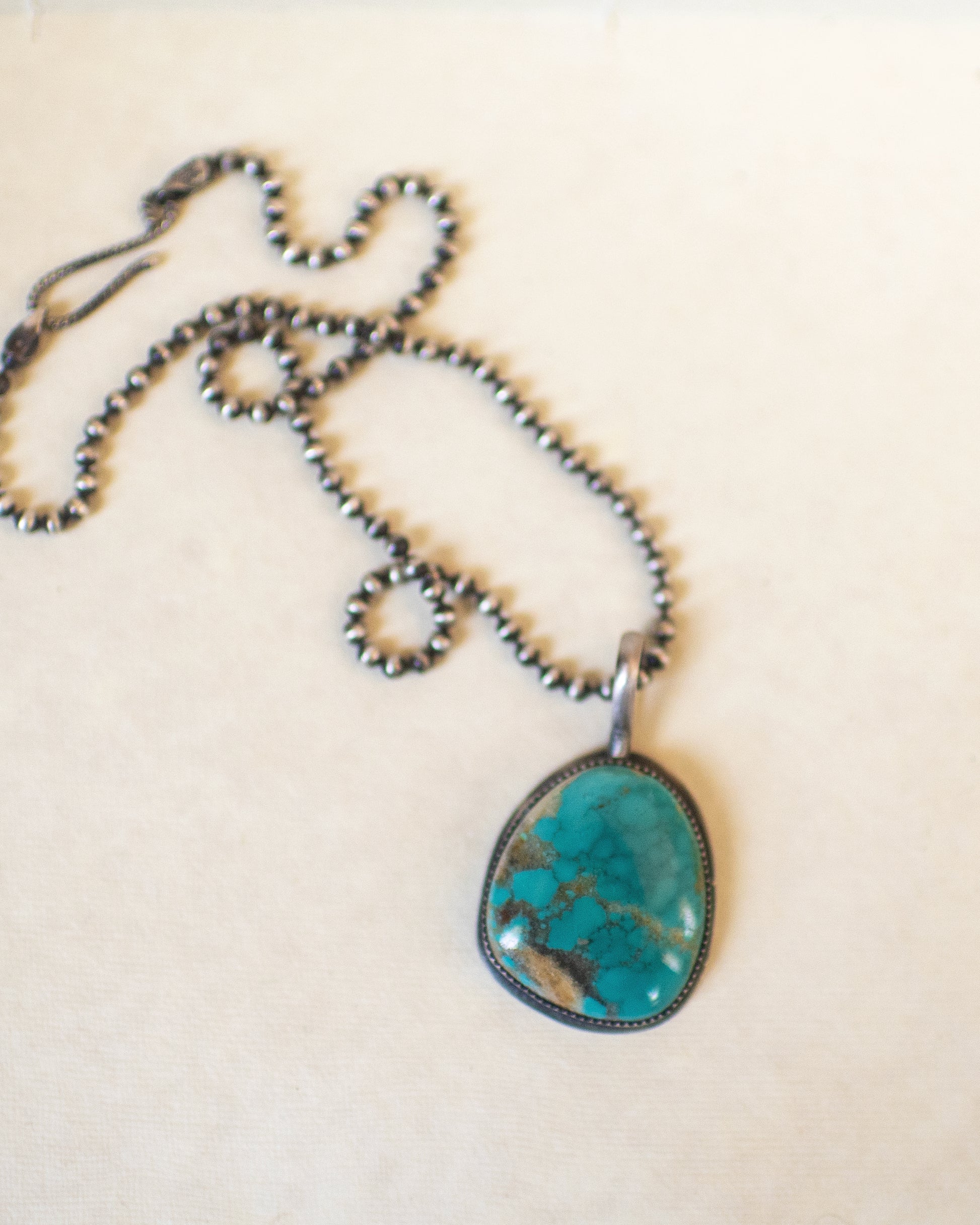 Pilot Dream - Mountain Pilot Turquoise Stone Sterling Silver Necklace