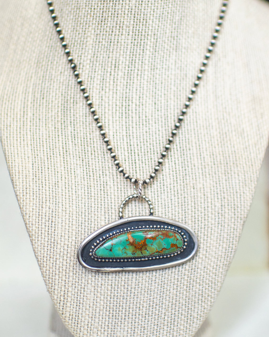Iron Horizon - Sterling Silver and Turquoise Necklace