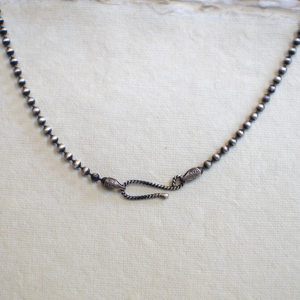 Blue Ruin - Morenci Turquoise Sterling Silver Necklace