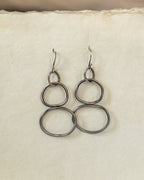 Steelin'& Rhymin' - Sterling Silver Stacked Hoop Earrings - Hotel Ugly Metal