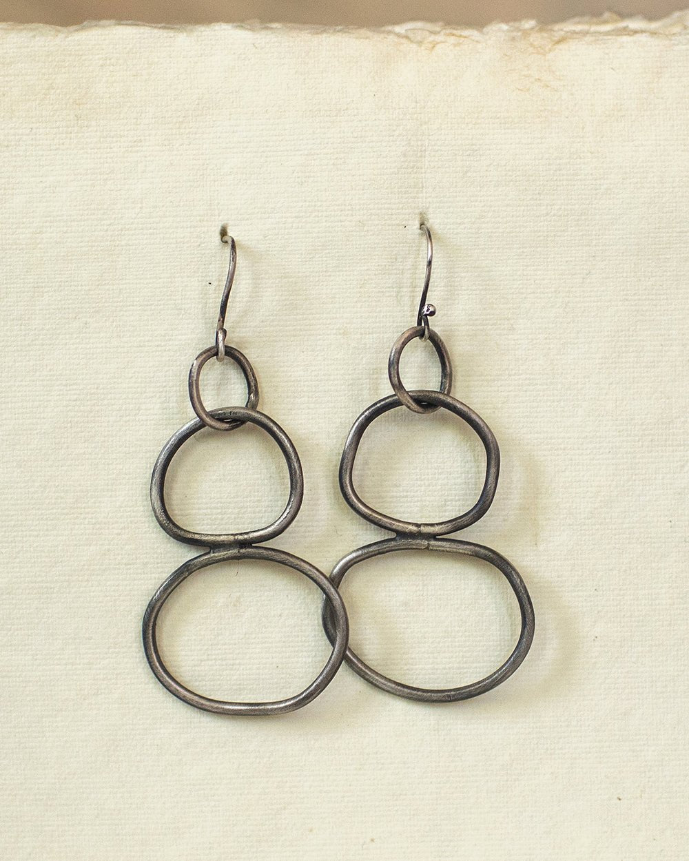 Steelin'& Rhymin' - Sterling Silver Stacked Hoop Earrings - Hotel Ugly Metal