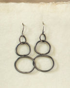 Steelin'& Rhymin' - Sterling Silver Stacked Hoop Earrings - Hotel Ugly Metal