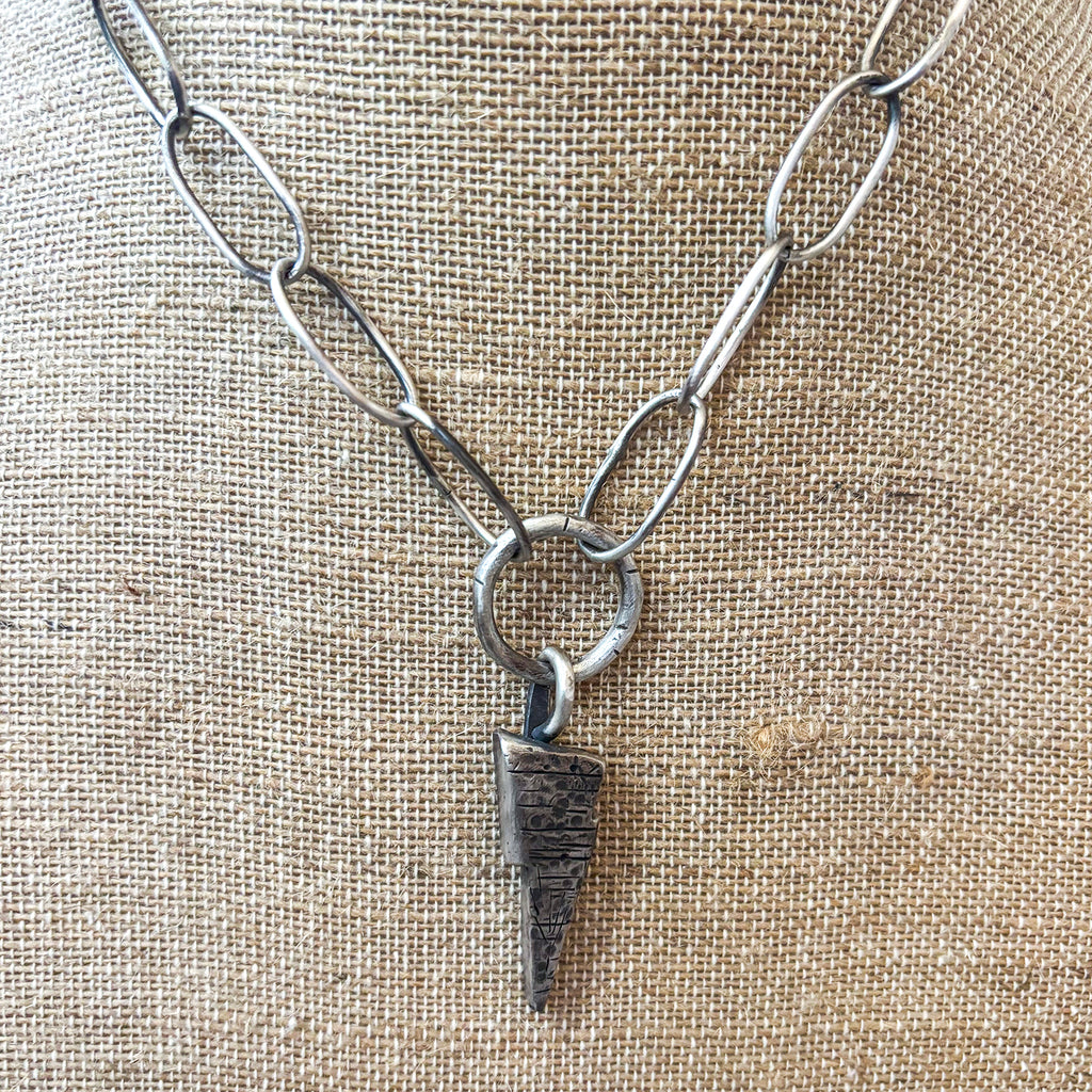 sterling silver lightning bolt pendant